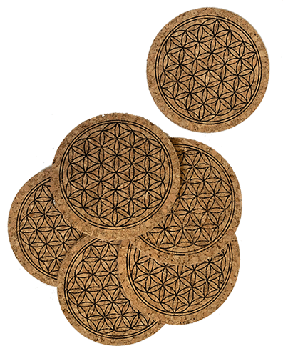 Cork coaster Flower of life